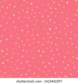Gold Confetti Seamless Pattern - Festive gold confetti repeating pattern design