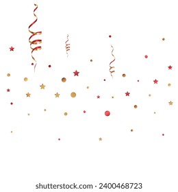Fondo blanco de vectores brillantes de Confetti dorado. Textura de secuencia abstracta. Fondo Del Golpe Dorado Que Cae. Pancarta de Glamour brillante.