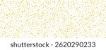 Gold confetti star seamless pattern. Yellow spark repeated wallpaper. Golden glitter sparkle repeating background. Vector celebration Christmas, New Year, wedding or birthday party decoration backdrop
