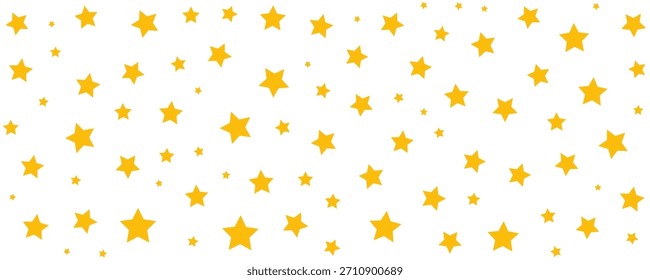 Gold Konfetti Stern nahtloses Muster. Gelber Funke wiederholte Tapete. Goldener Glitzer funkelt wiederholten Hintergrund. Vektorfeier Weihnachten, Neujahr, Hochzeit oder Geburtstag Party Dekoration Hintergrund