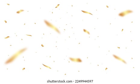 goldener Konfetti-Vektorhintergrund. Partydesign mit farbenfrohen Confetti. 