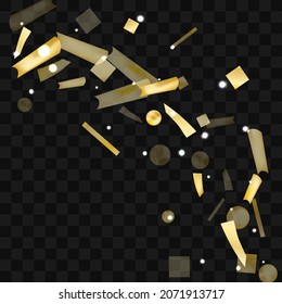 Goldkonfetti. Lebhafter unscharfer Effekt. Festfolie. Großartiges Design für jeden Zweck. Feiertag, Geburtstag. Gold glitzert. Lichtschärfe.
