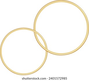 Gold connected sphere vector illustration