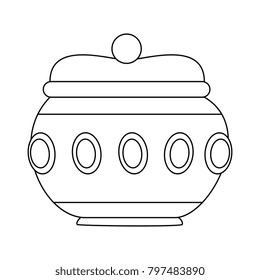 gold container isolated icon