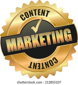 gold content marketing sign