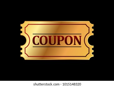 gold coupon design vector
