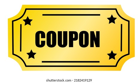 Ilustración vectorial editable con cupón de oro.