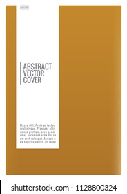 Gold cover design mockup. Gradient creative layout. Backdrop for corporate annual report, poster, magazine first page. Minimal leaflet, business flyer. Promotion concept card. A4 flat abstract cover