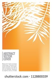 Gold cover design mockup. Gradient creative layout. Backdrop for corporate annual report, poster, magazine first page. Minimal leaflet, business flyer. Promotion concept card. A4 flat abstract cover