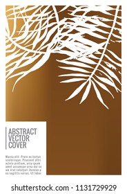 Gold Cover design mockup. Gradient creative layout. Background for corporate annual report, poster, magazine first page. Minimal leaflet, business flyer. Promotion concept card. A4 flat abstract cover