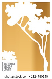 Gold Cover design template. Notebook creative layout. Backdrop for corporate annual report, poster, magazine first page. Minimal leaflet, business flyer. Promotion concept card. A4 geometric cover