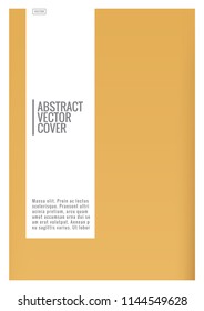 Gold cover design template. Notebook exotic layout. Backdrop for corporate annual report, poster, magazine first page. Minimal leaflet, business flyer. Promotion concept card. A4 flat abstract cover