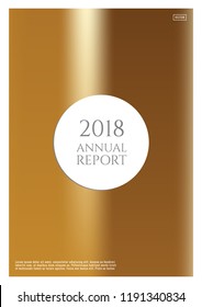 Gold cover design template. Notebook exotic layout. Backdrop for corporate annual report, poster, magazine first page. Minimal leaflet, business flyer. Promotion concept card. A4 flat abstract cover