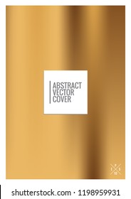 Gold cover design template. Notebook exotic layout. Backdrop for corporate annual report, poster, magazine first page. Minimal leaflet, business flyer. Promotion concept card. A4 flat abstract cover