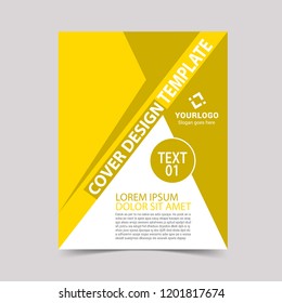 Gold cover design template. Vector illustration.