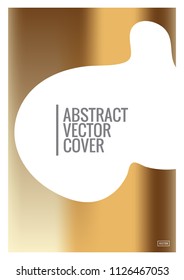 Gold cover design template. Wedding exotic layout. Backdrop for corporate annual report, poster, magazine first page. Minimal leaflet, business flyer. Promotion concept card. A4 flat geometric cover