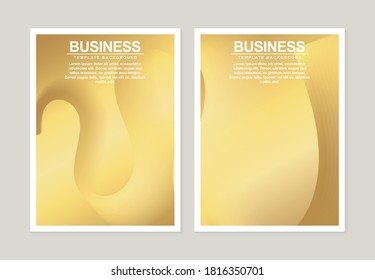 Gold Cover set with abstract wave background