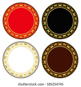 Gold crab circle frame