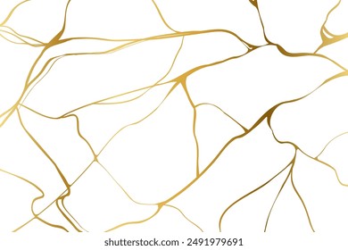 Gold crack marble texture, broken foil marble pattern with golden cracks background