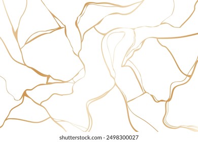 Gold crack marble texture, broken foil marble pattern with golden cracks background