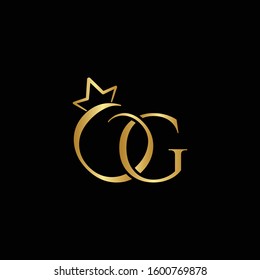 Gold creative letter G logo design template vector EPS