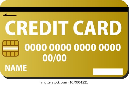 Gold CREDIT CARD with Gradation pattern
