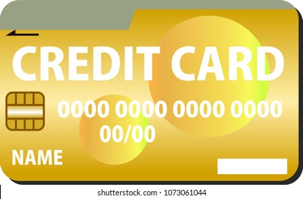 Gold CREDIT CARD with Polka dot pattern set