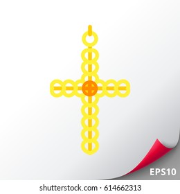 Gold cross icon