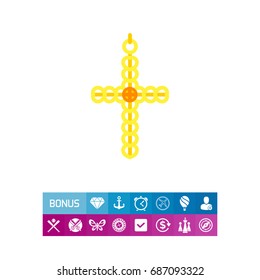 Gold cross icon