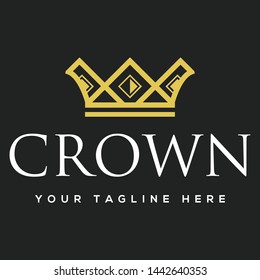 GOLD CROWN WITH BLACK BACK GROUND