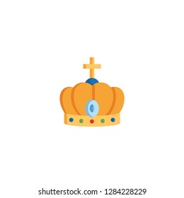 Gold Crown With Cartoon Icon