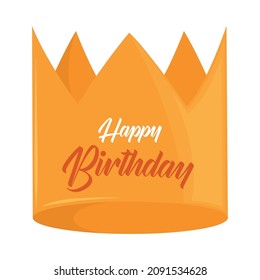 gold crown cartoon icon isolated