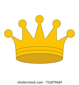 Golden Crown On White Background Vector Stock Vector (Royalty Free ...