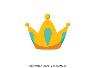 Gold Crown Decor Sticker Design