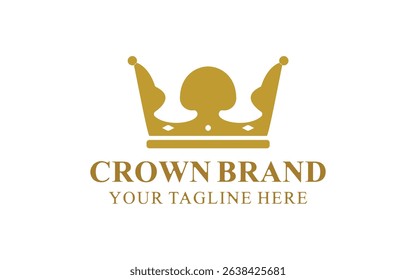 gold crown design, vector, isolated on transparent background