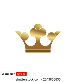 Gold Crown With Gradient, Vector Illustration