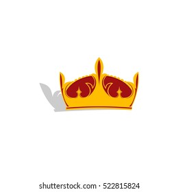 Gold crown icon. elements for logo, label, game, hotel, an app design. Royal king, queen, princess crown.