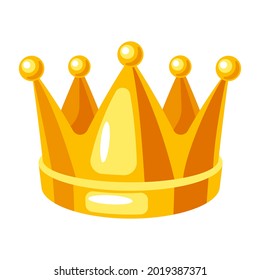 Gold crown icon. Illustration of award sports or corporate competitions.