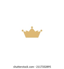 Gold crown icon isolated on white. Royal, luxury, vip, first class sign. Winner award. Monarchy, authority, power symbol.  Vector simple illustration. 