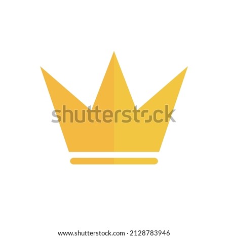 Gold crown icon. Ranking and position icons. Editable vectors.