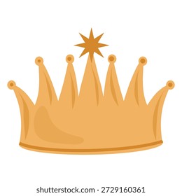 Ícone da Coroa de Ouro, Vetor Real para Logos e Badges. Símbolo Real da Coroa, Gráfico de Luxo. Crown Illustration, Prestige Icon para embalagens e prêmios