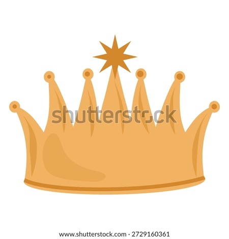 Gold Crown Icon, Regal Vector for Logos and Badges. Royal Crown Symbol, Luxury Graphic. Crown Illustration, Prestige Icon for Packaging and Awards