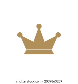 Gold Crown Icon Vector Logo Template