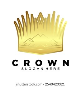 Gold crown illustration design vector