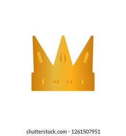 Gold Crown Isolated On White Background. Vector Illustration