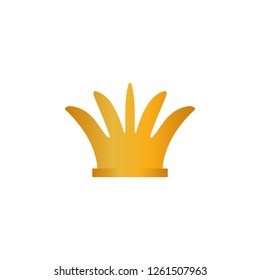 Gold Crown Isolated On White Background. Vector Illustration