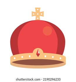 gold crown jewelry icon isolated