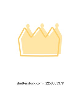 gold crown. kid's picture. vector eps10