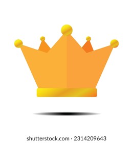 Gold crown. king, queen, princess crown ,champions, winner and others. Vector illustration on a white background.