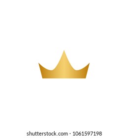 Gold crown logo icon element